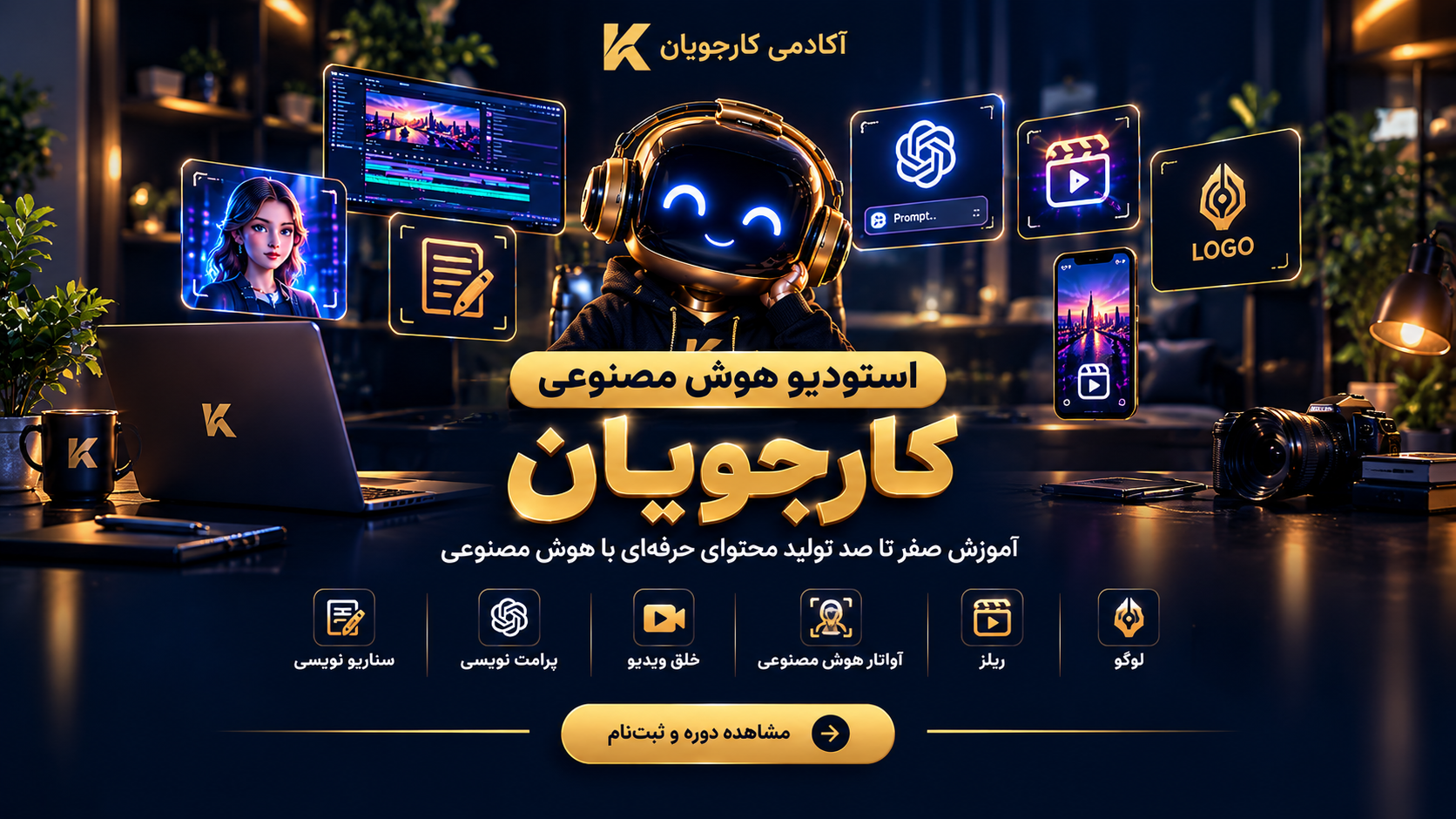 استودیو هوش مصنوعی | پرامت‌نویسی | ساخت ویدیو